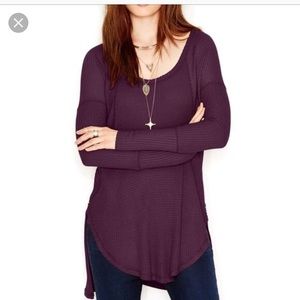 Free People Maroon Thermal